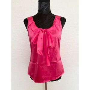 Doncaster Collection 100% Silk Tie-Front Blouse Size 2 Pink